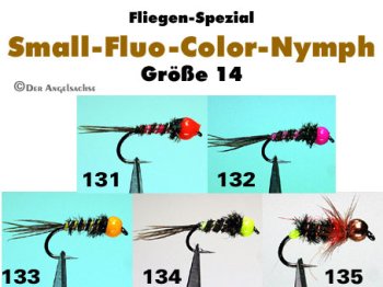 Fluo Color Nymphen Größe 14