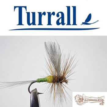 Turrall No.10 Blue Winged Olive Dun in Größe 16 Special European Dry -Eine klassische, traditionelle Trockenfliege aus England-