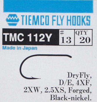 Tiemco TMC 112 Y Der ultrafeine Trockenfliegenhaken
