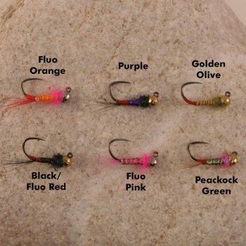 Tungsten Firetail Jig Nymphen in Größe #12 Upside Down Jig-Nymphen für den großen Fang!