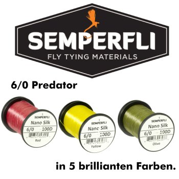 SEMPERFLI Nano Silk Predator 100D 6/0 Bindefaden