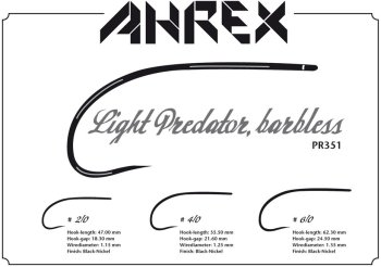 Ahrex PR351 Light Predator Barbless Fliegenhaken