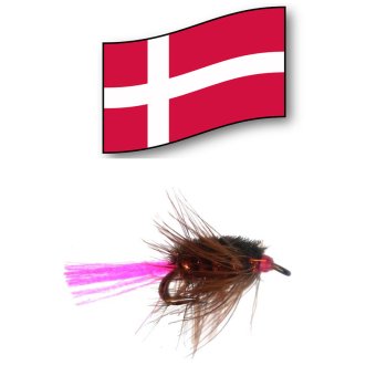 Nullerman Brown Double Hook Gr.10 -Orginal Dänische Lachs- und Meerforellen-Fliege-