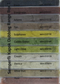 Semperfli Kapok Dry Fly Dubbing Full Selection Dispenser