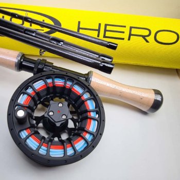 Vision Hero Salmon Outfit Das Lachsfliegenfischer-Set + 6 Gratis-Lachs-Fliegen mit Fliegenbox Sonderpreis, nur für kurze Zeit!