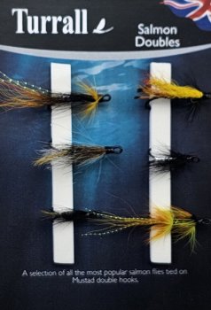 Turrall Salmon Doubles Selection Lachs-Fliegen-Kollektion auf Doppelhaken FinestFishingFlies