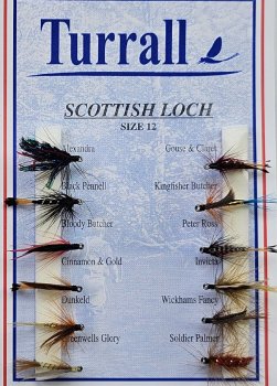 Turrall Scottish Loch Selection Nassfliegen für die Schottischen Gewässer FinestFishingFlies