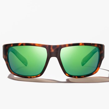 BAJIO Piedra Dark Tort Matte Green Mirror PC Polarisations-Brille