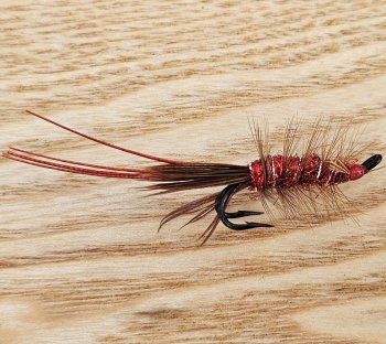 Turrall Double Salmon FRANCIS RED Gr.10 Klassische englische Lachsfliege auf Doppelhaken