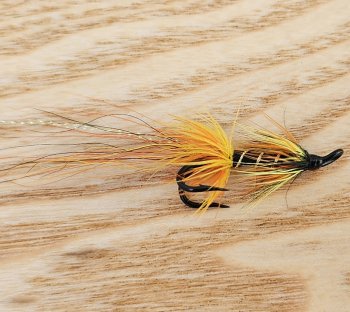 Turrall Double Salmon WILLIE GUN Gr.10 Klassische englische Lachsfliege auf Doppelhaken