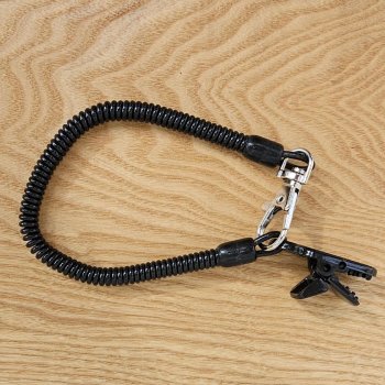 MUSKA Lanyard with Clip and Carabines DieSicherungs-LeinemitClipundKarabiner