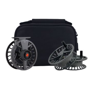 Lamson Liquid S Smoke 3-Pack Fliegenrollen (4 Größen zur Auswahl) mit 2 Ersatz-Spulen New2024