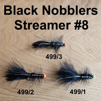 Black Nobblers Streamer with Fluo Beads Gr.8 (3 Sorten zur Auswahl)