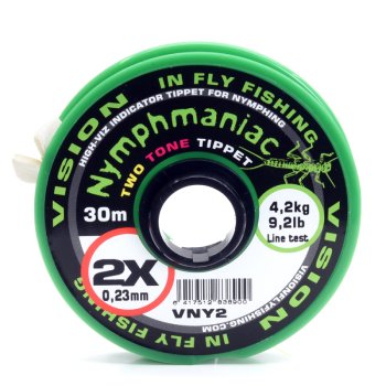 Vision Nymphmaniac Two Tone Tippet 30m Das zweifarbiges Vorfachmaterial der Spitzenklasse!
