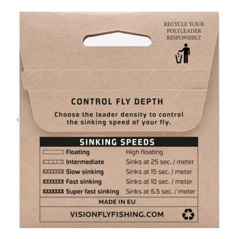Vision Polyleader Salmon 5Ft/1.52m Fliegenvorfächer Für Schnurklasse 7-12