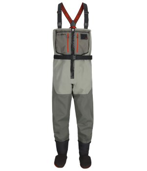SIMMS Freestone Z Stockingfoot 2026 Smoke Wathose mit Frontreißverschluss