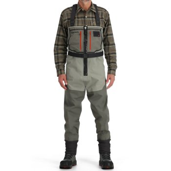 SIMMS Freestone Z Stockingfoot 2026 Smoke Wathose mit Frontreißverschluss
