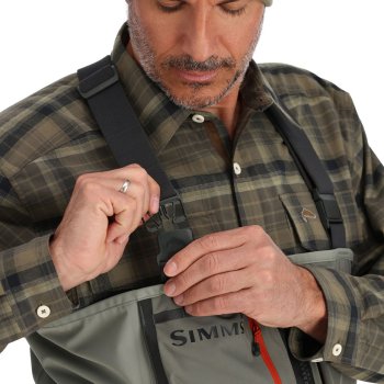 SIMMS Freestone Z Stockingfoot 2026 Smoke Wathose mit Frontreißverschluss