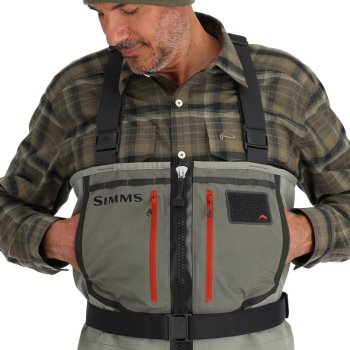 SIMMS Freestone Z Stockingfoot 2026 Smoke Wathose mit Frontreißverschluss