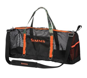 Simms Challenger Mesh Duffel - 60L Black Die luftige Transporttasche für deine Watbekleidung