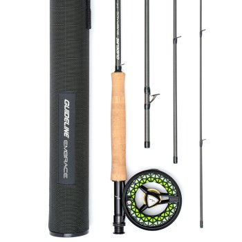Guideline Embrace LIGHT TROUT Fly Fishing Outfit #5 9FT Das Fliegenfischer-Set mit den 24 fängigen Gratisfliegen und Nymphen in einer praktischen Fliegenbox.