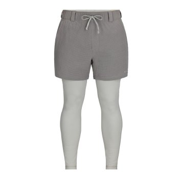 Simms Latitude BiComp Bottom Steel/Cinder Shorts mit Leggings - die ideale Watkombination für das Wet Wading.