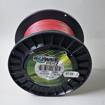 Shimano POWER PRO in Vermilion Red 0.32mm 24kg 800m 100% Spectra Fiber Sonderangebot, nur solange Vorrat reicht!