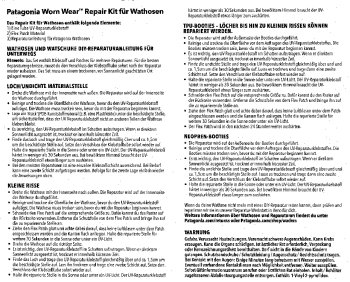 Patagonia Worn Wear Wader Repair Kit Das pfiffige Wathosen-Reparaturset auf UV-Basis