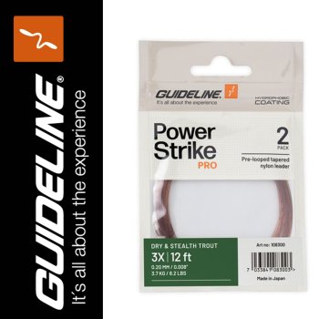 Guideline Power Strike PRO 12Ft Dry & Stealth Trout Fliegenvorfächer (2 Stück in Japanqualität)