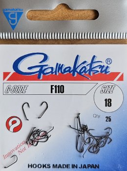Gamakatsu F110 Der feiner Trockenfliegenhaken in Black Nickel Ausverkauf, dieser Haken wird leider nicht mehr produziert!