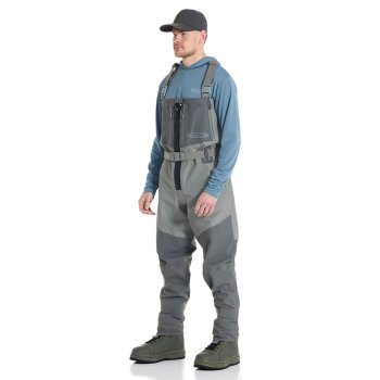 Vision KOSKI ZIP Grey Modell 2026 Die Wathose mit dem absolut wasserdichten Front-Reißverschluss. Einführungs-Angebot, nur für kurze Zeit!