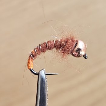 Tungsten BL Nymph Rust / Fluo Orange Tail