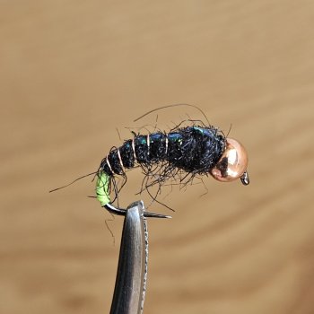 Tungsten BL Nymph Black/Fluo Chartreuse Tail