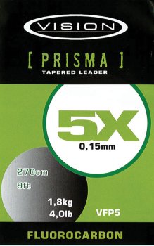 Vision Prisma Fluorocarbon 9Ft Konische Fliegenvorfächer Unsichtbar im Wasser