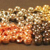 Messing Perlen Beads Inhalt 30 Stück Auswahl: Gold (Echtvergoldet), Kupfer, Nickel und Black