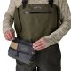 Patagonia Stealth Switch Pack 3L in Forge Grey w/P6 Blue (FRGZ) Optimal zur Befestigung an Gürtel, Wathose oder Backpack vorn bzw. hinten.