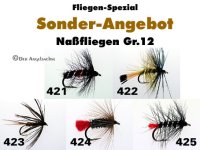 Sonder-Angebot English Wetflies / Englische Nassfliege Gr.12 by Turrall (5 Sorten zur Auswahl)