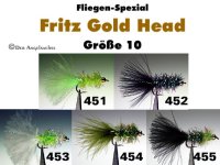 Fritz Gold Head Streamer Gr.10 (5 verschiedene Sorten zur Auswahl) Goldkopfstreamer mit galvatischen Echtgoldüberzug!