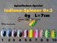 Indien-Spinner Gr.3 6g ( 10 Farben zur Auswahl)
