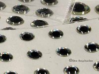 3D Epoxy Eyes Silver/Black Fischaugen