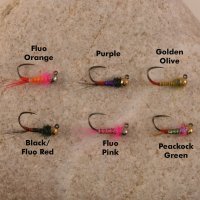 Tungsten Firetail Jig Nymphen in Größe #12 Upside Down Jig-Nymphen für den großen Fang!