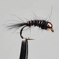 Tungsten BL Nymph Black mit Widerhaken Gr.8