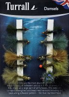 Turrall Damsel Selection Eine Kollektion beschwerter und unbeschwerter Damsel-Nyphen FinestFishingFlies