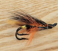 Turrall Double Salmon THUNDER LIGHTNING Gr.8 Klassische englische Lachsfliege auf Doppelhaken