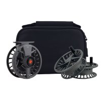 Lamson Liquid S Smoke 3-Pack Fliegenrollen (4 Größen zur Auswahl) mit 2 Ersatz-Spulen New2024
