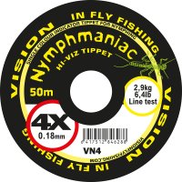 Vision Nymphmaniac Hi-Viz Tippet Fluo Yellow Vorfachmaterial 50m