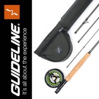Guideline Embrace LIGHT TROUT Fly Fishing Outfit #5 9FT Das Fliegenfischer-Set mit den 24 fängigen Gratisfliegen und Nymphen in einer praktischen Fliegenbox.
