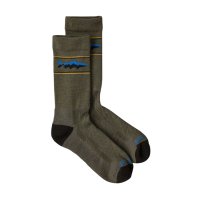 Patagonia Merino Woll Blend Crew Socks in Mnt.Trout: Basin Green (MTBA) Die strapazierfähige, atmungsaktive Socke mit dem perfekten Tragekomfort!