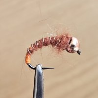 Tungsten BL Nymph Rust / Fluo Orange Tail